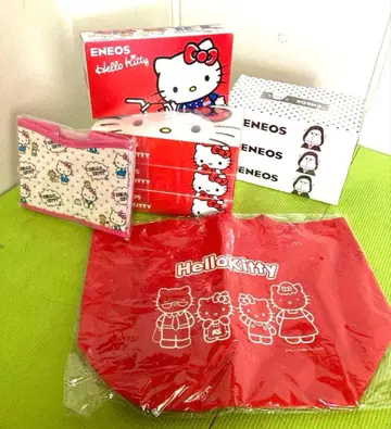 헬로키티 토트백 소품함 박스 티슈 에네오스