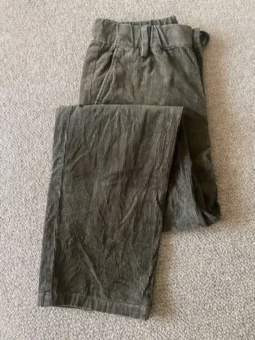 무인양품 코듀로이 올리브 그린 코튼 팬츠 S 사이즈