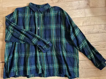 ICHI Antiquites 블랙워치 패턴 셔츠 긴팔