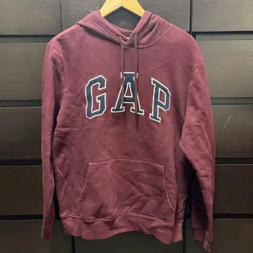 GAP 버건디 후드 부착 후드티