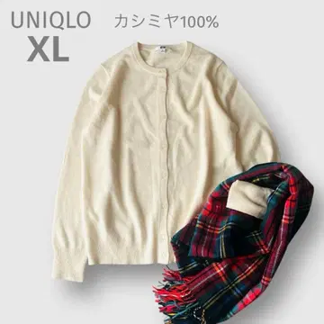새상품급 UNIQLO 유니클로 캐시미어 100% 크루넥 가디건 XL