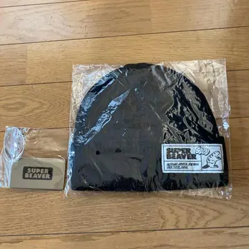 SUPER BEAVER 블랙 니트 비니 러기지 택 포함