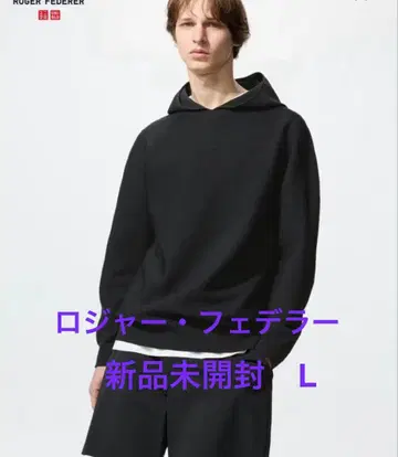 워셔블 3D 니트 후드티 ROGER FEDERER L 블랙 페데러