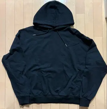 블랙 오가닉 코튼 후드티 S 사이즈