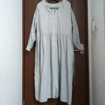 사만사 모스모스 리투아니아 린넨 2way 전후 착용 원피스