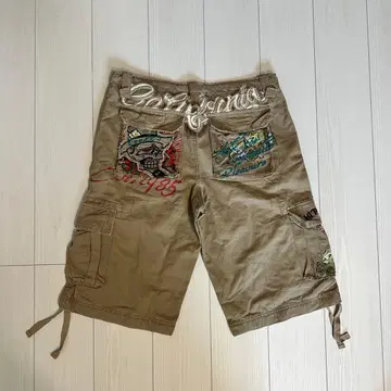 Ed Hardy 하프 카고 팬츠 자수 에드 하디