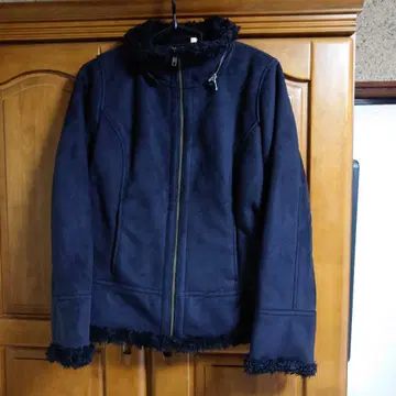 퍼슨스 블랙 스웨이드풍 집업 자켓