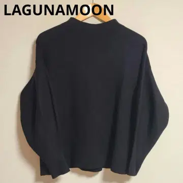 러그나무 문 보틀넥 볼륨 슬리브 니트 풀오버 F 블랙