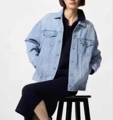 유니클로 라이트 블루 데님 자켓 M