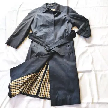 아쿠아 스큐텀 네이비 스텐카라 코트 코튼