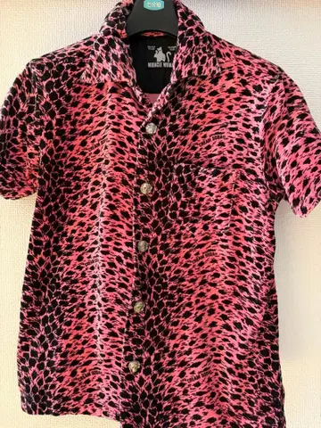 로카빌리 Miracle Woman 레오파드 무늬 반팔 셔츠