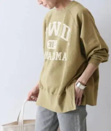 FRAMeWORK 프레임워크 사이드 벤트 로고 맨투맨