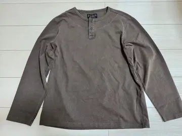 레트로 워시 헨리넥 긴팔 T셔츠