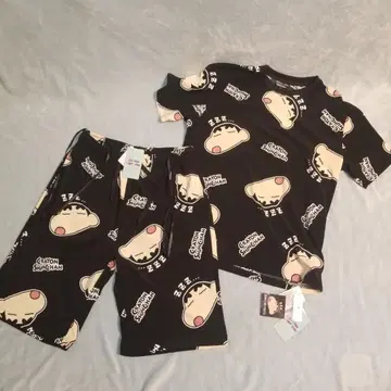 짱구는 못말려(크레용 신짱) 신짱아  파일 상하의 세트 파일 원단 룸웨어