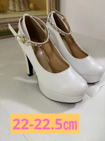브라이덜 슈즈 22.0~22.5cm S 사이즈 11cm 힐