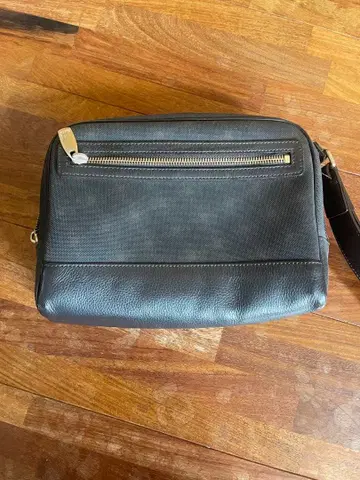 던힐 세컨드 백 남성용 블랙 PVC 거의 미사용 보존 상태 양호