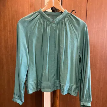 그린 라벨 릴랙싱 긴팔 블라우스 그린