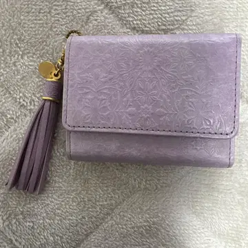 HIRAMEKI 모리스 3단 폴더형 지갑 태슬 부착 라벤더