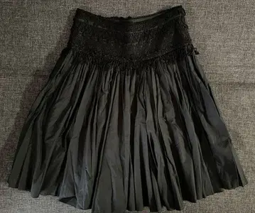 제인 마플 넓은 레이스 사양 개더 스커트