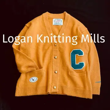 Logan Knitting Mills 긴팔 가디건 오렌지