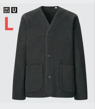 유니클로 U 플리스 가디건 다크 그레이