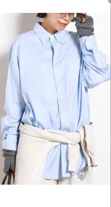 새상품급 AMERICANA/아메리카나 별주 OXBD SHIRT 색스 블루