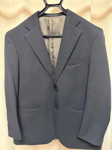 어린이용 165cm 네이비 스트라이프 비즈니스 정장 자켓 포함