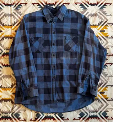 90s BIG YANK 플란넬 셔츠 프린트 플란넬 셔츠