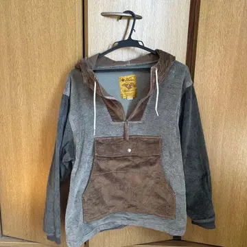 짐 마스터 코듀로이 후드티 M 그레이/브라운