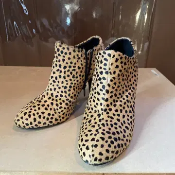 레오파드 무늬 하이힐 부티 루니 송치