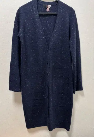 네이비 롱 가디건