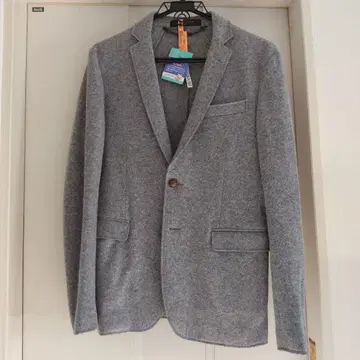 MESSAGERIE 그레이 울 혼방 싱글 브레스 자켓