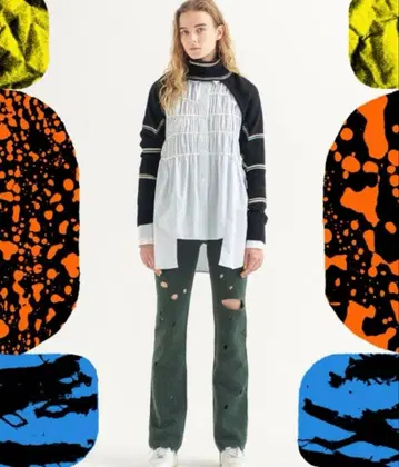 soduk 스트라이프 패턴 긴팔 셔츠