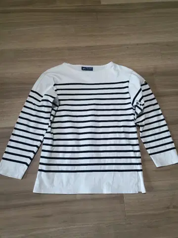 SAINT JAMES 나바르 화이트 블랙 사이즈 T4