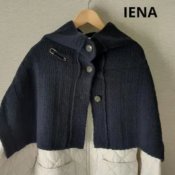 IENA 네이비 버튼 케이프