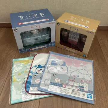 제일복권 치이카와 (먼작귀) 피규어 세트 A, C상 타월 손수건 세트
