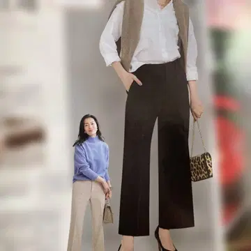 온워드 카시야마 콜라보 아테니아 장인 스트레치 팬츠 롱 레그 와이드 팬츠