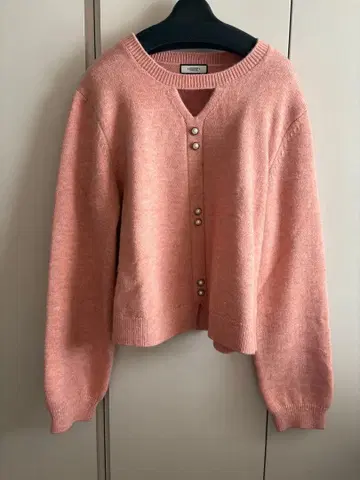 KUOSE 핑크 M 버튼 가디건