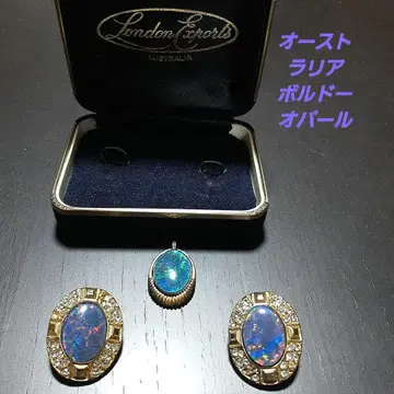 최종 가격 인하 호주 보르도 오팔 귀걸이와 펜던트 세트