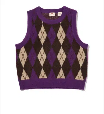 Levi's 리바이스 니트 베스트 DEJAVU 스웨터 베스트 아가일 무늬