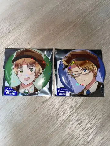 헤타리아 미국 영국 우편 캔뱃지