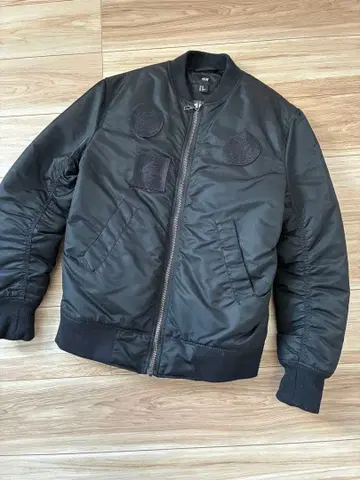 H&M 블랙 MA-1 플라이트 자켓 XS