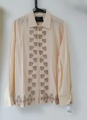 새상품 THE MITESH 자수 디자인 긴팔 셔츠