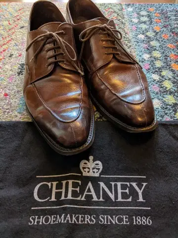 영국제 CHEANEY U칩 외날개 드레스 신발 천연 가죽 신발
