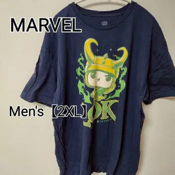z379 [ MARVEL ] 로키 티셔츠 ( 남성용 2XL ) 네이비