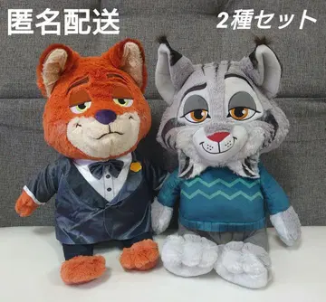 주토피아 2 FukuFuku V-BIG 봉제 인형 닉 와일드 2종