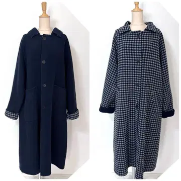 b 사만사 모스모스 더블 페이스 리버서블 롱 코트