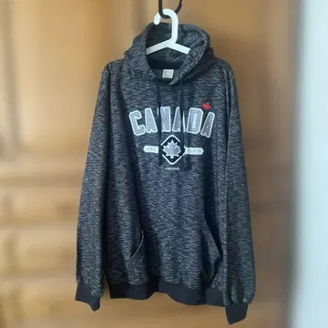 캐나다 로고 그레이 후드티 L 사이즈 (해외 사이즈)