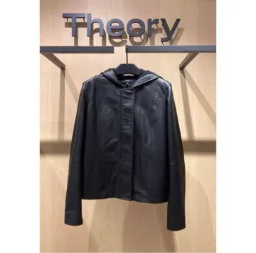 띠어리 가죽 자켓 후드 P 블랙 양가죽