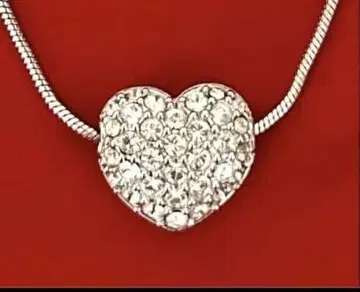 스와로브스키 하트의 리버서블 펜던트